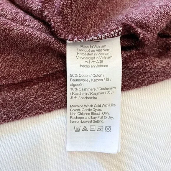 J CREW MEN'S COTTON CASHMERE BLEND TEE IN BURGUNDY - M - Picture 8 of 8